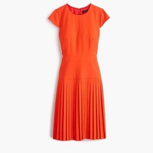J. Crew Vibrant Orange Midi Dress